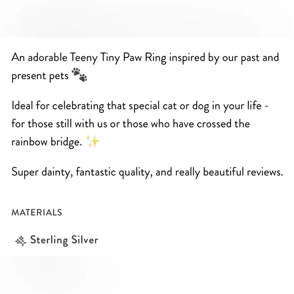 New 925 Irish Silver Paw Ring ! ❤️❤️CUTEST ever ! - Picture 8 of 9